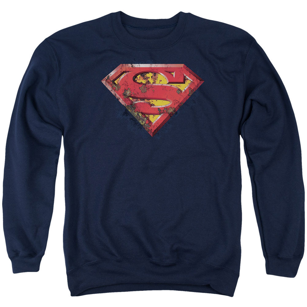Superman Rusted Shield Adult Sweatshirt