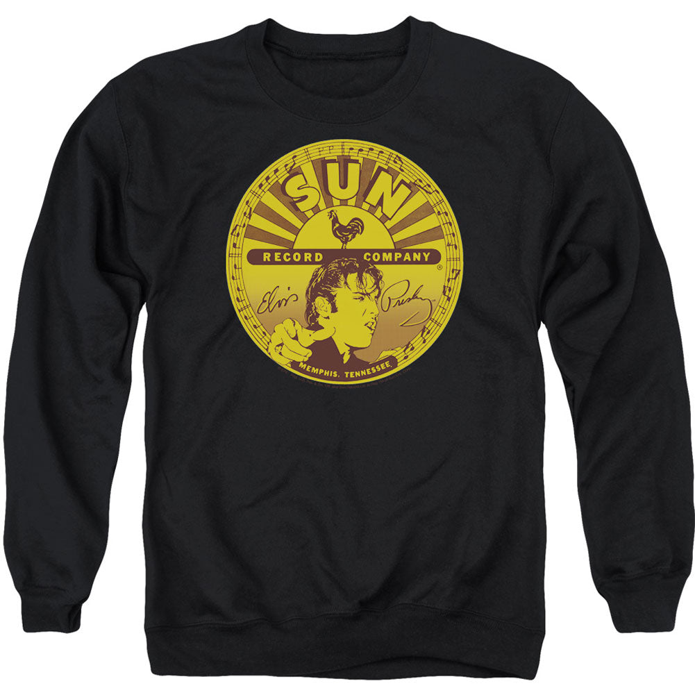 Sun Records Elvis Full Sun Label Adult Sweatshirt