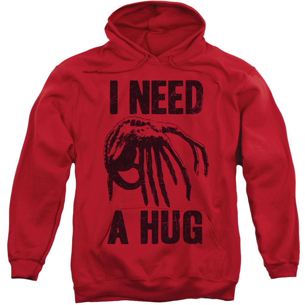 Alien Need A Hug Adult 25% Poly Hooded Sweatshirt