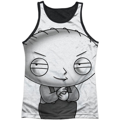 Stewie Head Black Back Mens Tank
