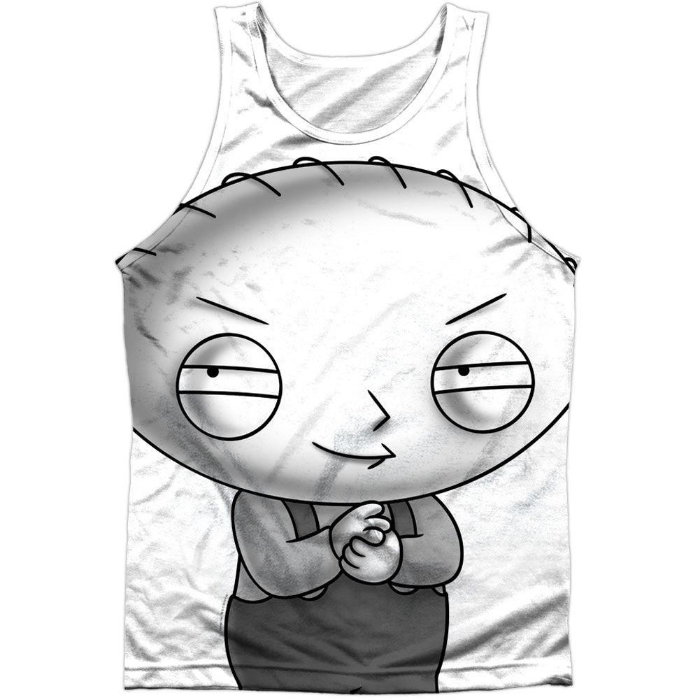 Stewie Head 100% Poly Mens Tank