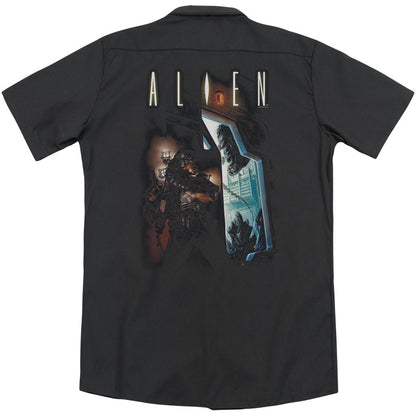 Alien Around The Corner(Back Print) Workshirt