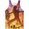 Lightning And Fire 100% Poly Mens Tank