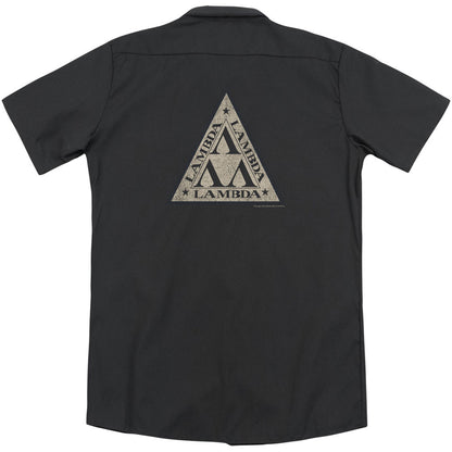 Revenge Of The Nerds Tri Lambda Logo(Back Print) Workshirt