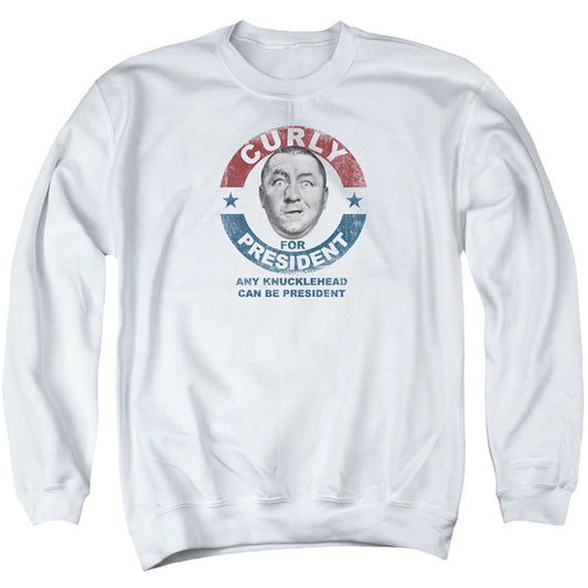 Three Stooges Curly For President Adult Sweatshirt
