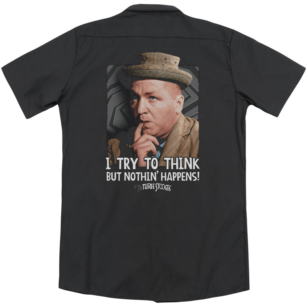 Three Stooges Try To Think(Back Print) Workshirt