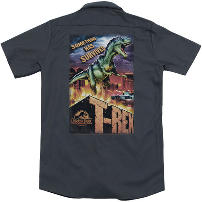Jurassic Park Rex In The City (Back Print) Workshirt