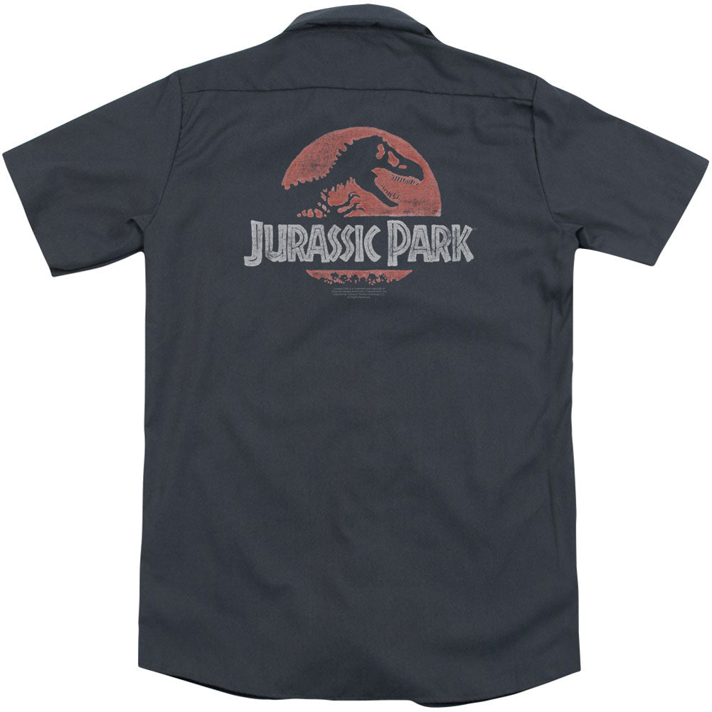 Jurassic Park Faded Logo (Back Print) Workshirt