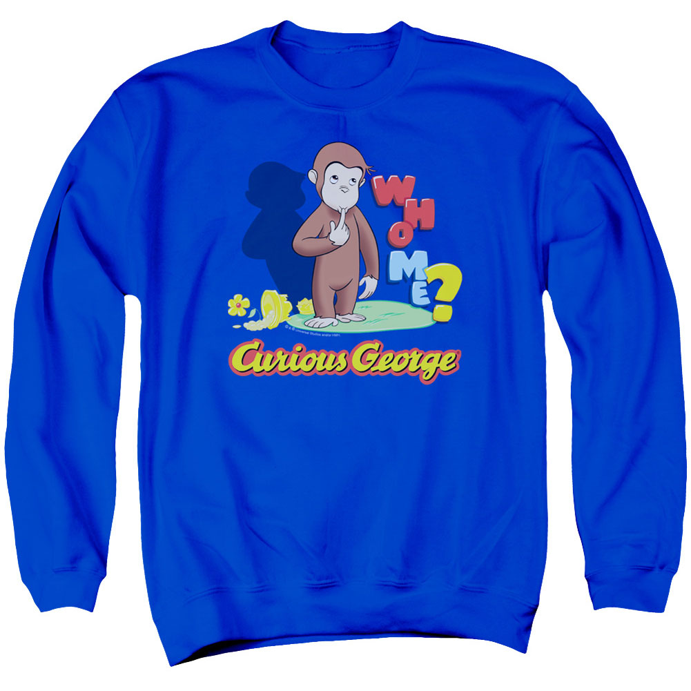 Curious George Who Me Adult Sweatshirt