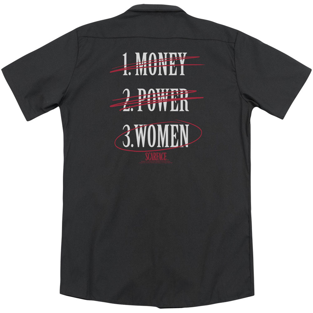 Scarface Money Power Women (Back Print) Workshirt