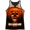 Pumpkin Skull Black Back Mens Tank