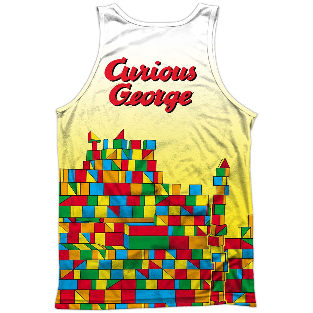 Building Blocks 100% Poly Front/Back Print Mens Tank