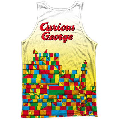 Building Blocks 100% Poly Front/Back Print Mens Tank