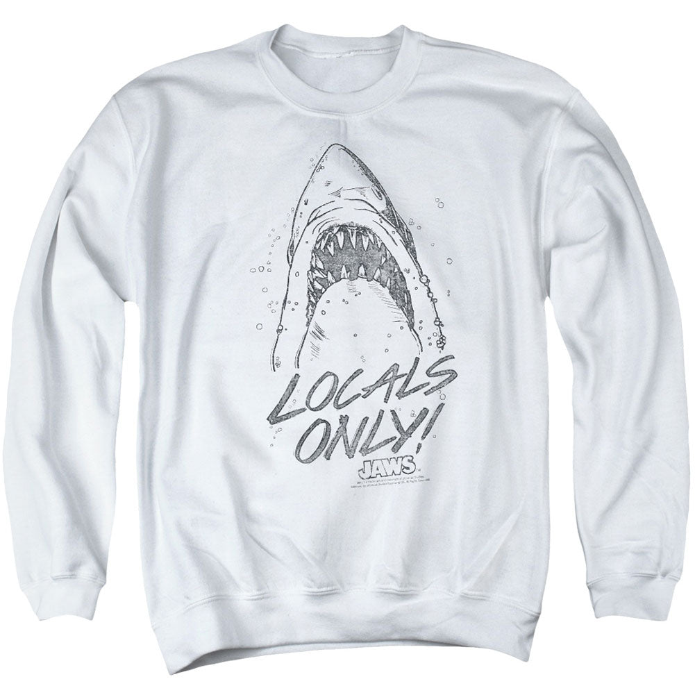 Jaws Locals Only Adult Sweatshirt 352352 | Rockabilia Merch Store
