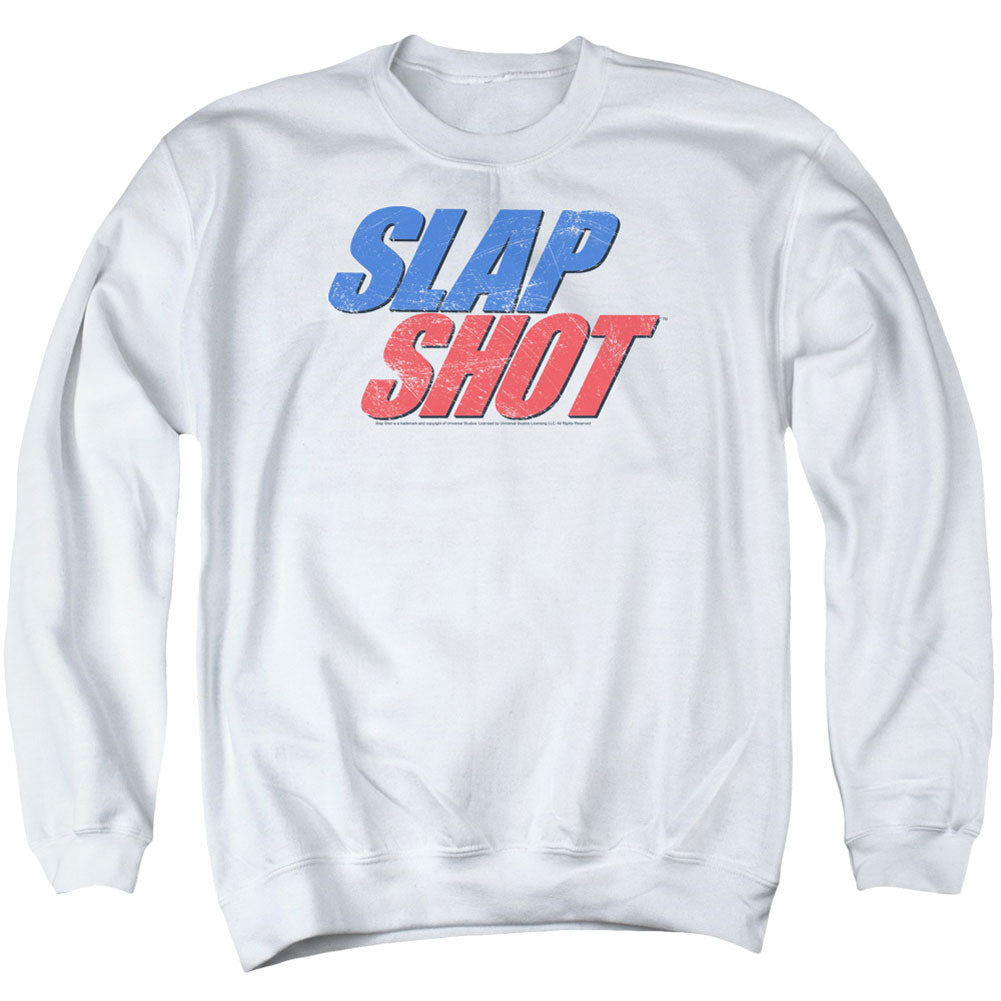 Slap Shot Blue & Red Logo Adult Sweatshirt