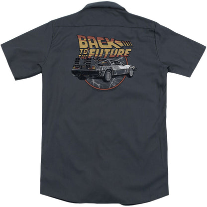 Back To The Future Time Machine (Back Print) Workshirt