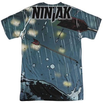 Ninjak Raining Arrows 100% Poly Front/Back Print Sublimation T-shirt