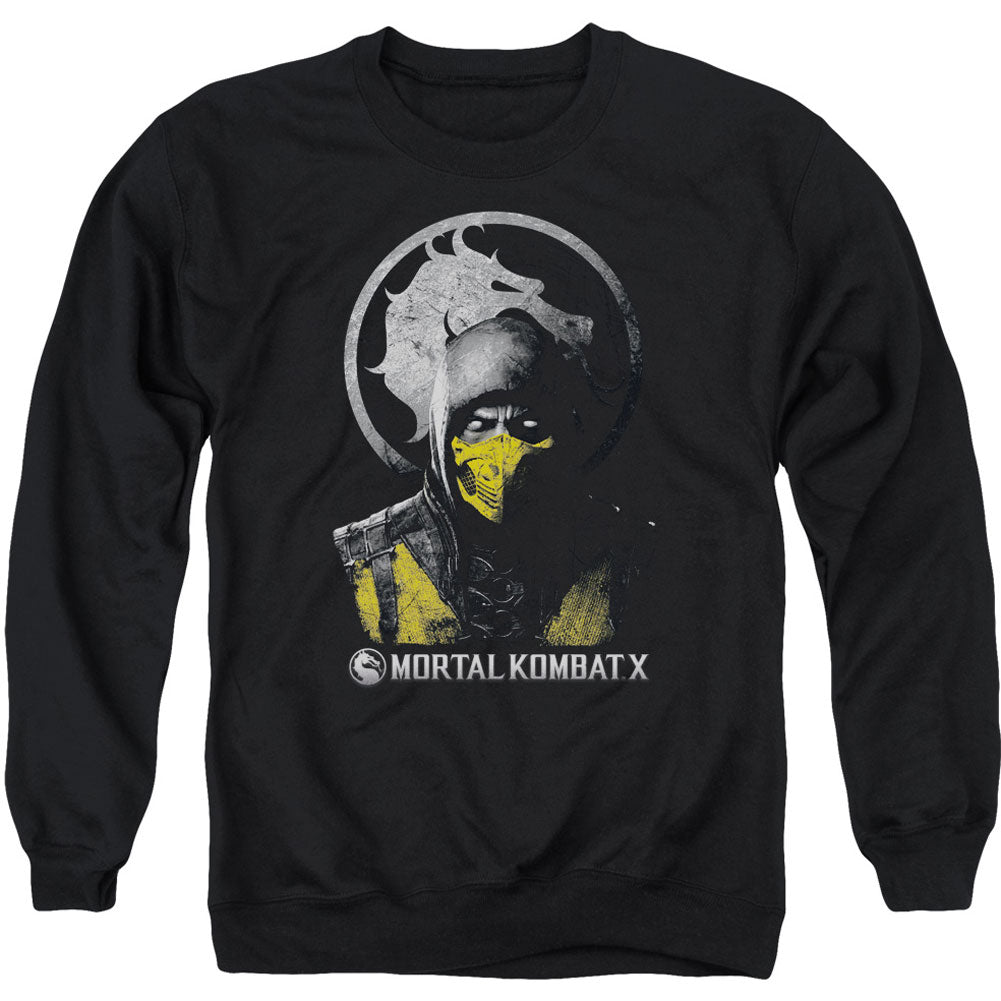 Mortal Kombat X Scorpion Bust Adult Sweatshirt