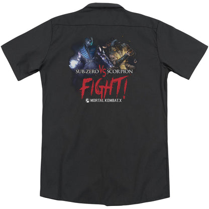 Mortal Kombat X Fight (Back Print) Workshirt