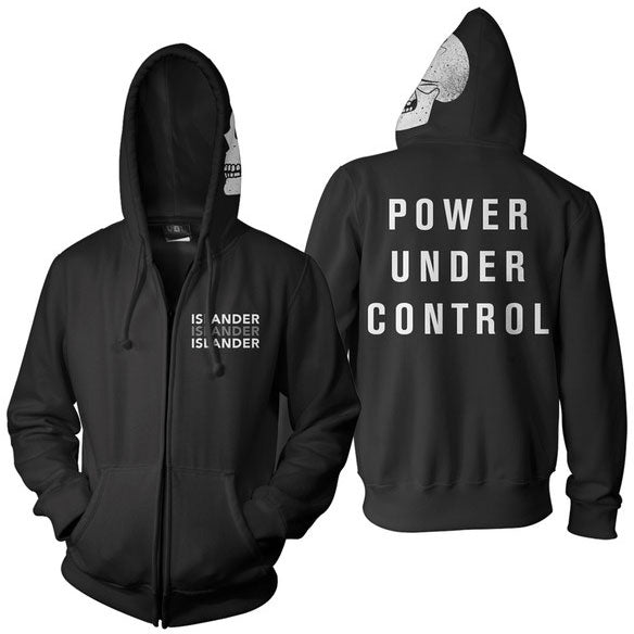 Islander Skull Zippered Hooded Sweatshirt