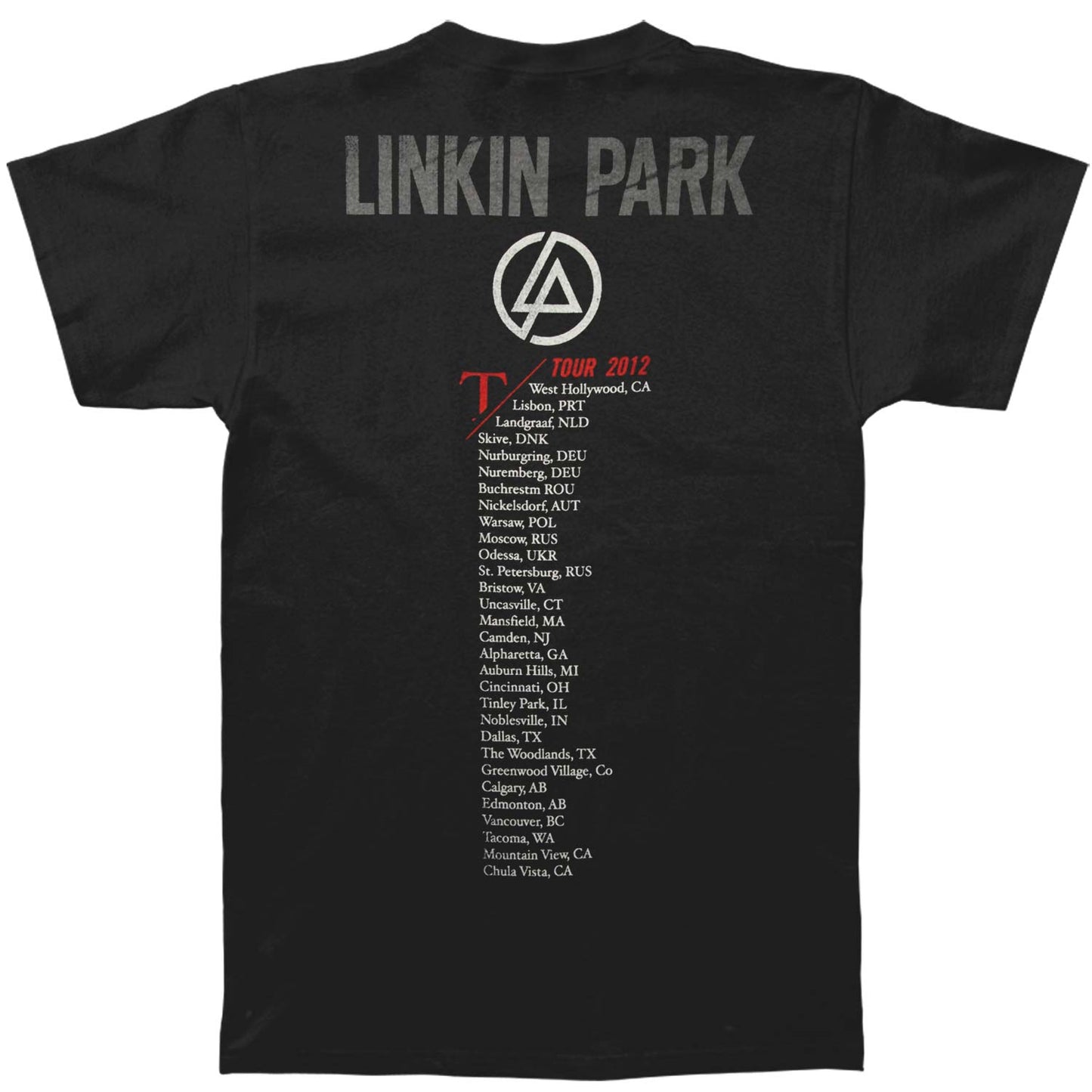 Linkin Park Tour 2012 T-shirt