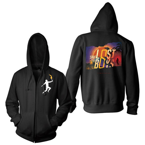 Lost Boy Zippered Hooded Sweatshirt