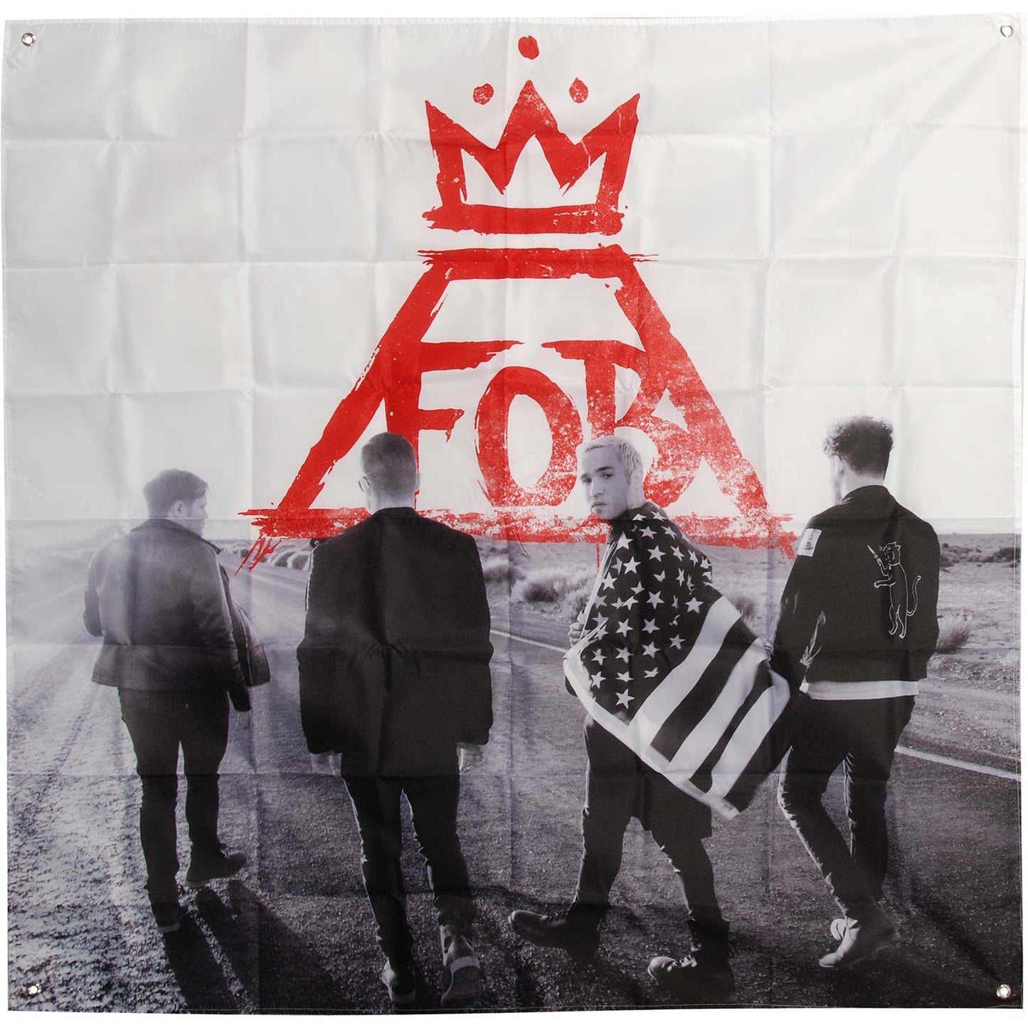 Fall Out Boy Red Crown Photo Flag Poster Flag