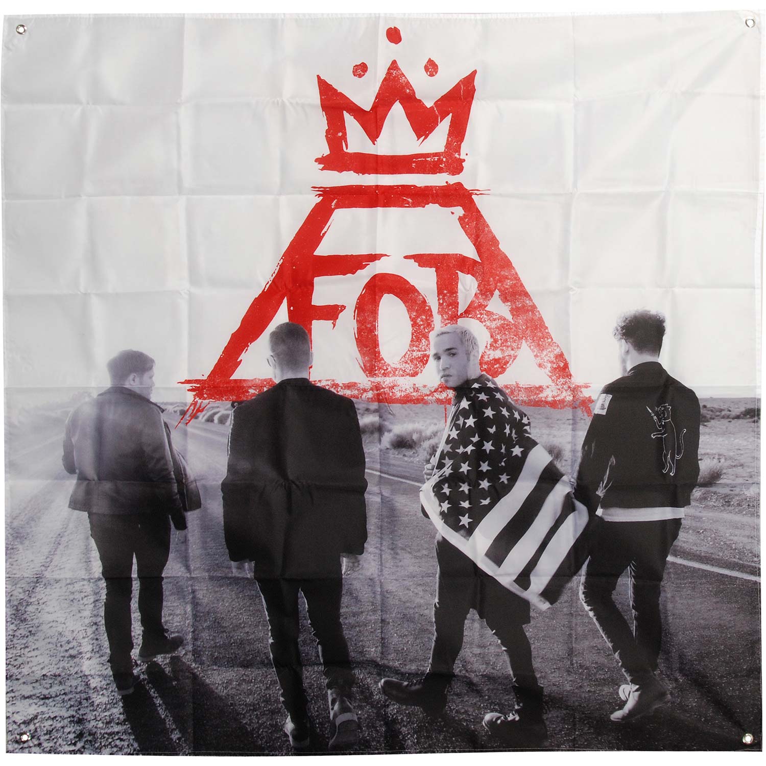 Fall Out Boy Red Crown Photo Flag Poster Flag