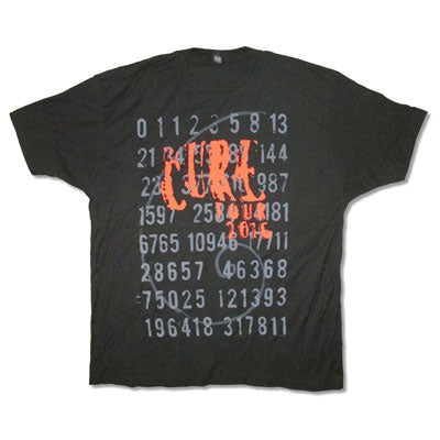 Cure Cure Numbers On Black 2016 Tour T-shirt