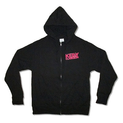 Kelly Clarkson Pocket Logo Zippered Hooded Sweatshirt