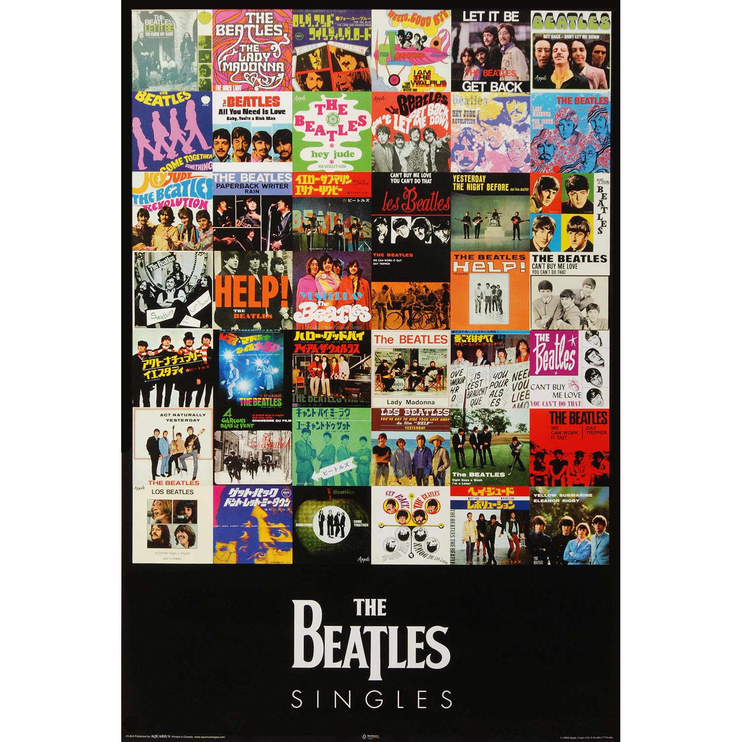 Beatles Singles Domestic Poster