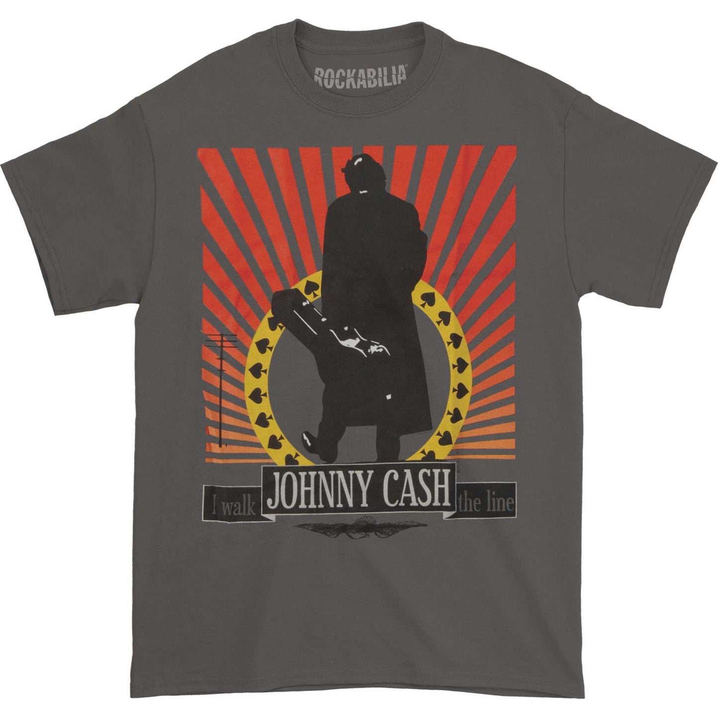 Johnny Cash Walk The Line Sun Rays T-shirt