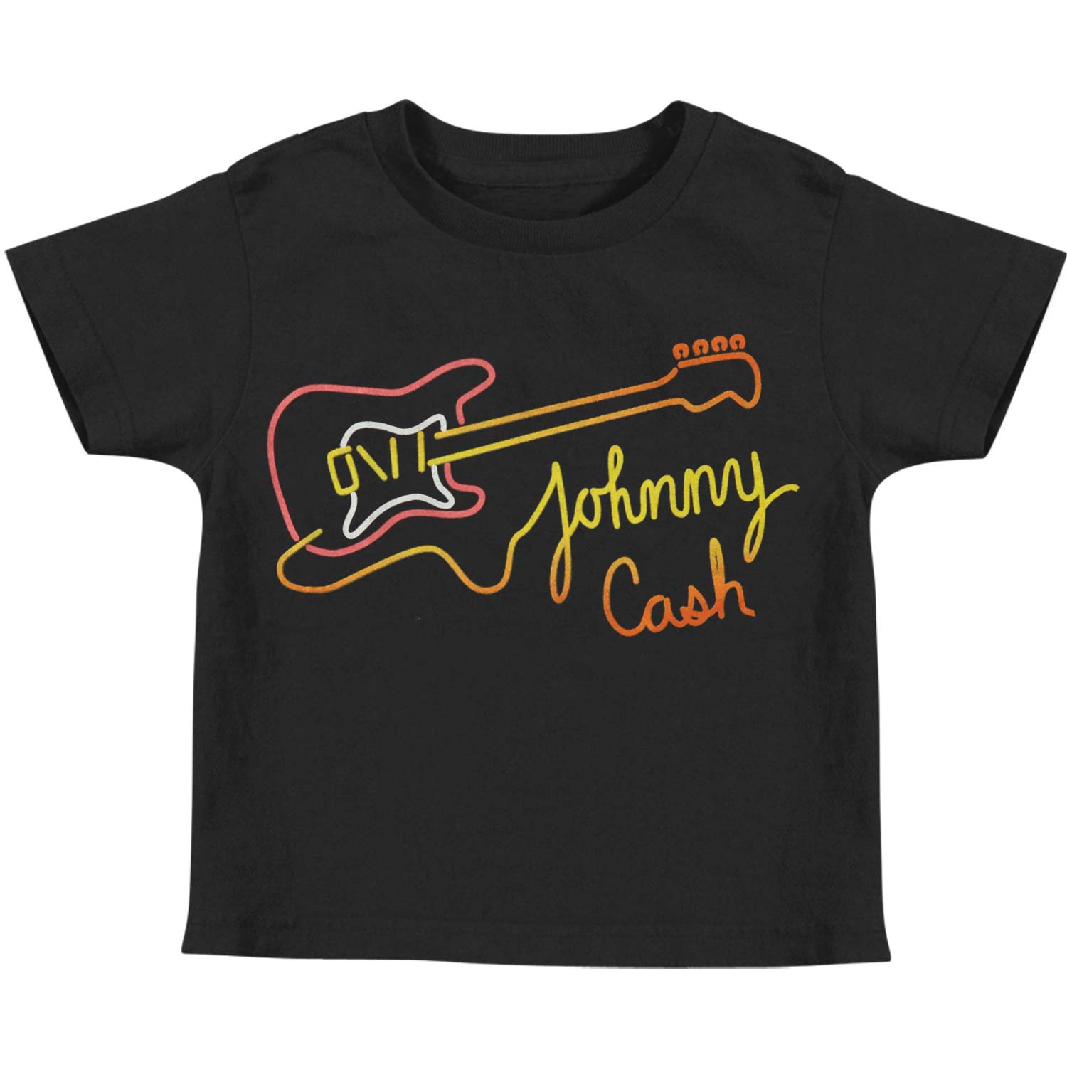 Johnny Cash Guitar Neon Childrens T-shirt