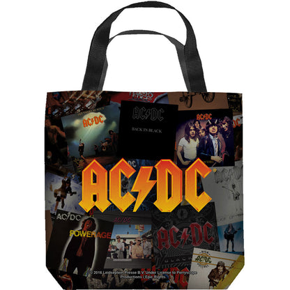 AC/DC Albums 9x9 Grocery Tote