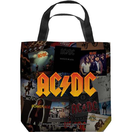 AC/DC Albums 9x9 Grocery Tote