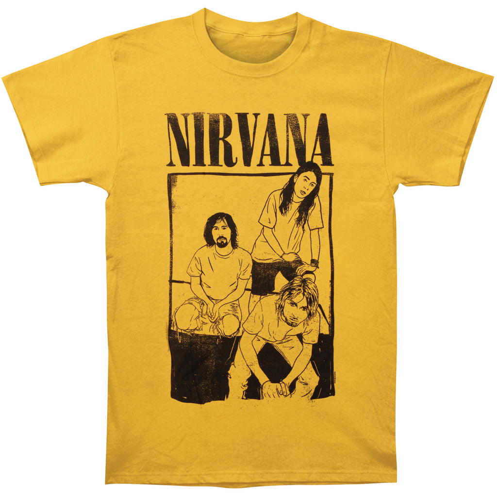 Nirvana Cartoon Sitting Photo Mens Reg T T-shirt