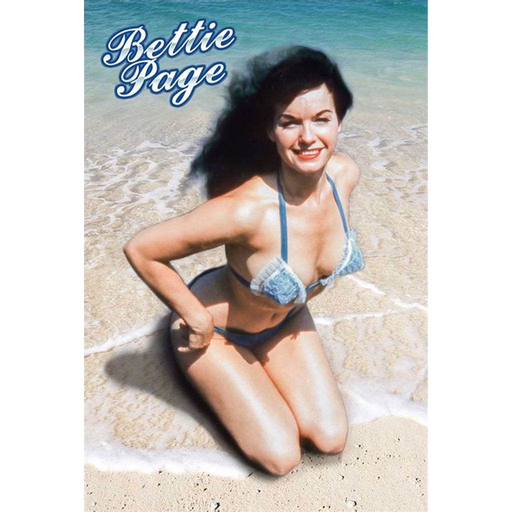 Bettie Page Beach Domestic Poster
