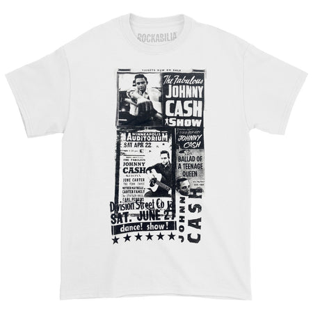 Johnny Cash Vintage Concert Iron On Transfer Long Sleeve T-Shirt Tee