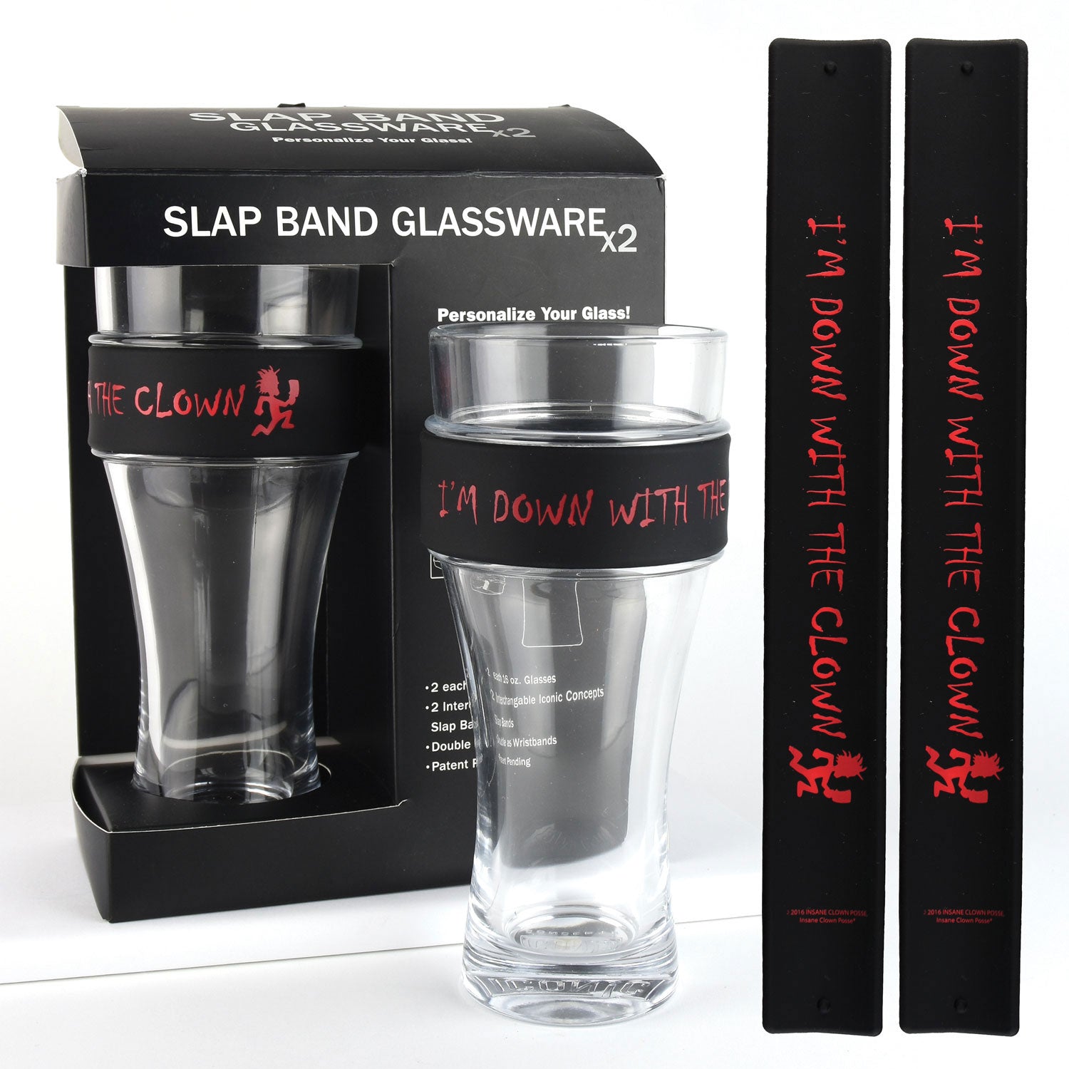 Insane Clown Posse Down With The Clown Pub Glass Set