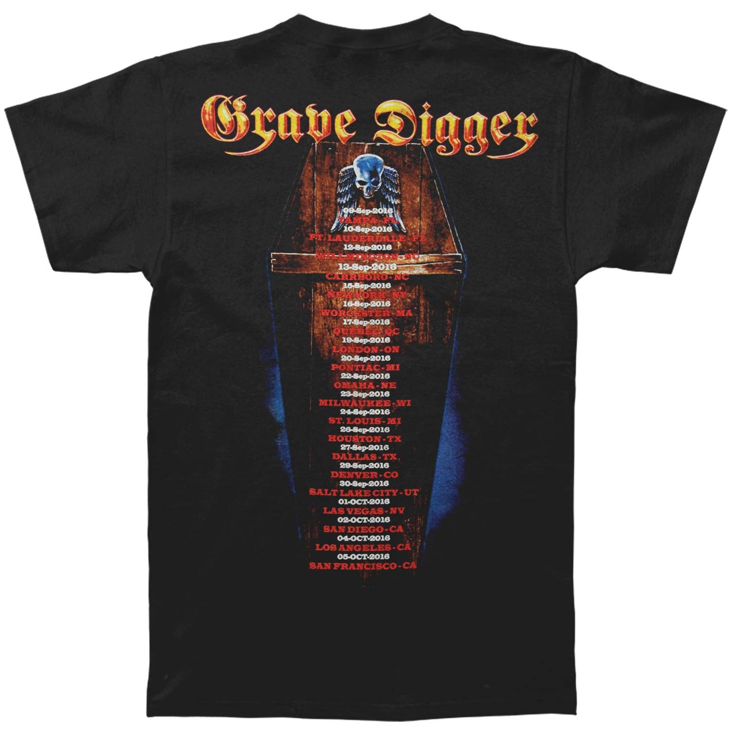 Grave Digger Uncle Sam 2016 Dates T-shirt