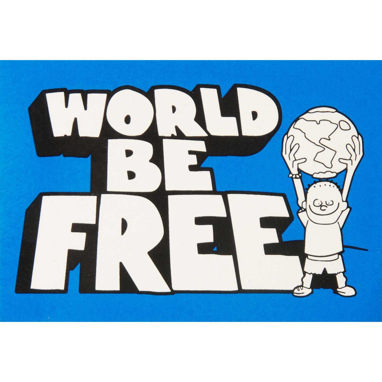 World Be Free Logo Sticker