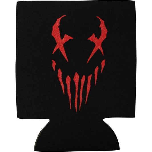 X-Face/Stacked Logo Red Can Cooler