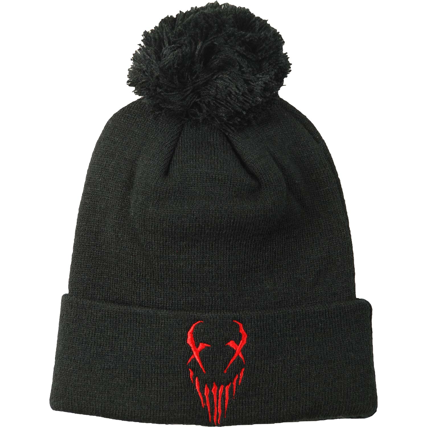 Mushroomhead X-Face Red Pom Beanie
