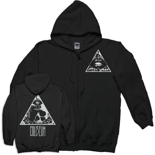 Coliseum Anxiety's Kiss Zippered Hooded Sweatshirt