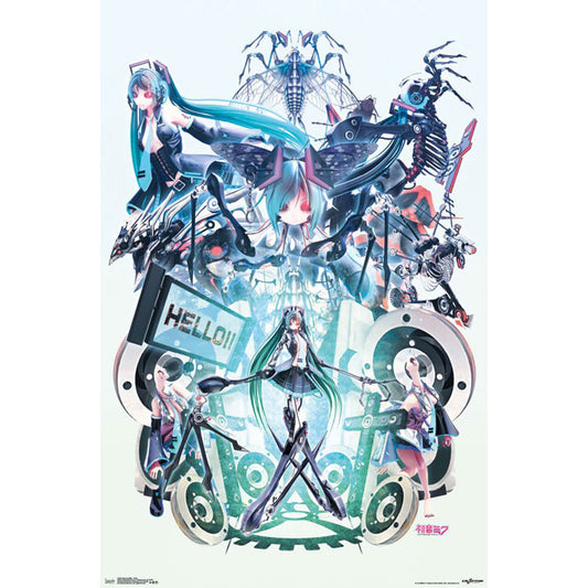 Hatsune Miku Hello Domestic Poster