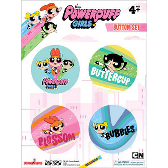 Powerpuff Girls Blossom 1, Bottle Cap, Retractable Badge Name Tag