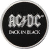 Back in Black Embroidered Patch