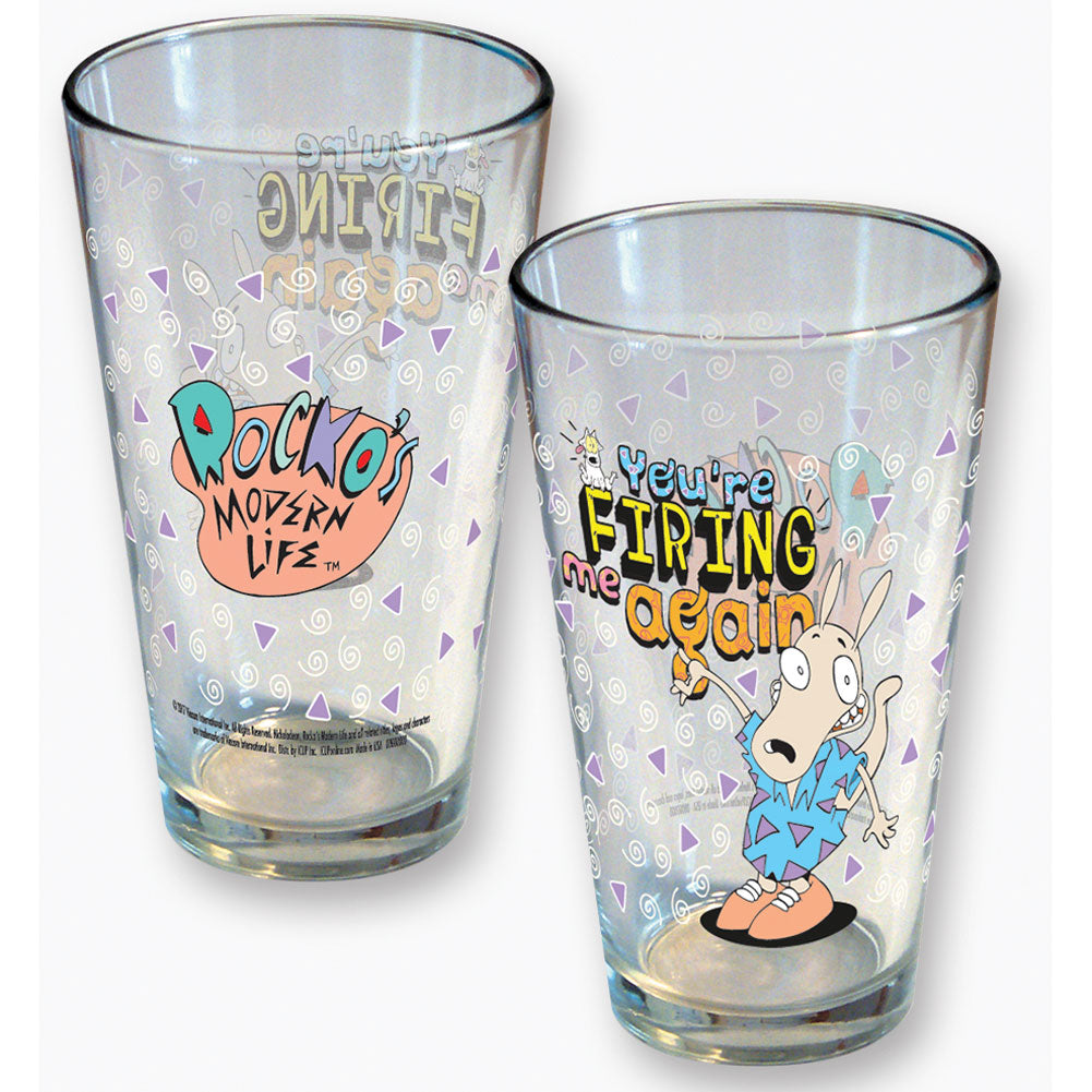 Rocko's Modern Life Firing Me Again Pint Glass