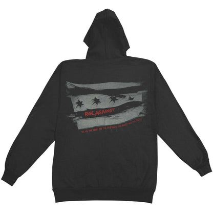 Flag Zippered Hooded Sweatshirt