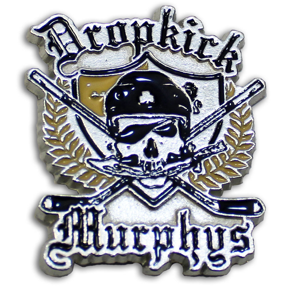 Dropkick Murphys Hockey Skull Enamel Pin Pewter Pin Badge